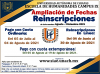 Ampliación de fechas para pagos de Reinscripción