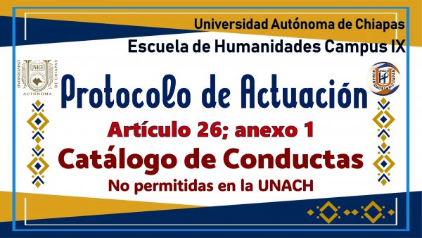 Protocolo de Actuación: Catálogo de Conductas